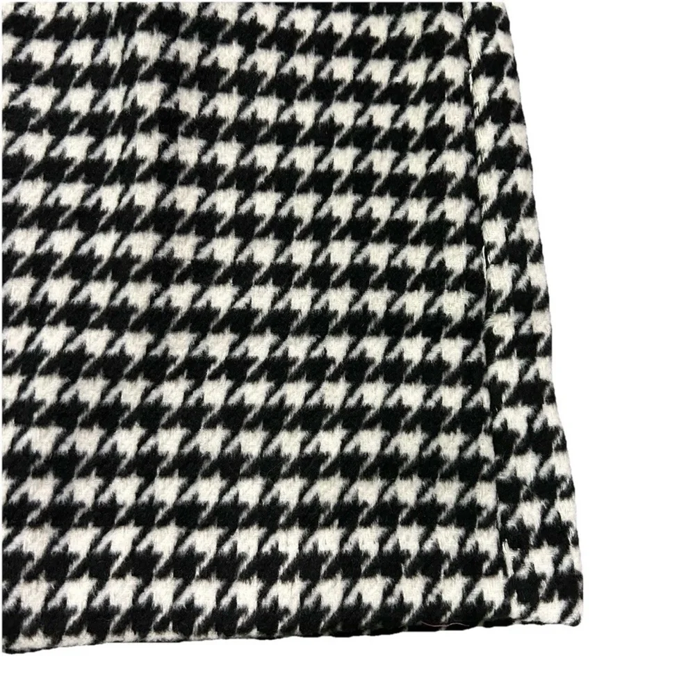 NWT Women’s Old Navy Black White Houndstooth Trench Coat Size XL - Picture 2 of 4